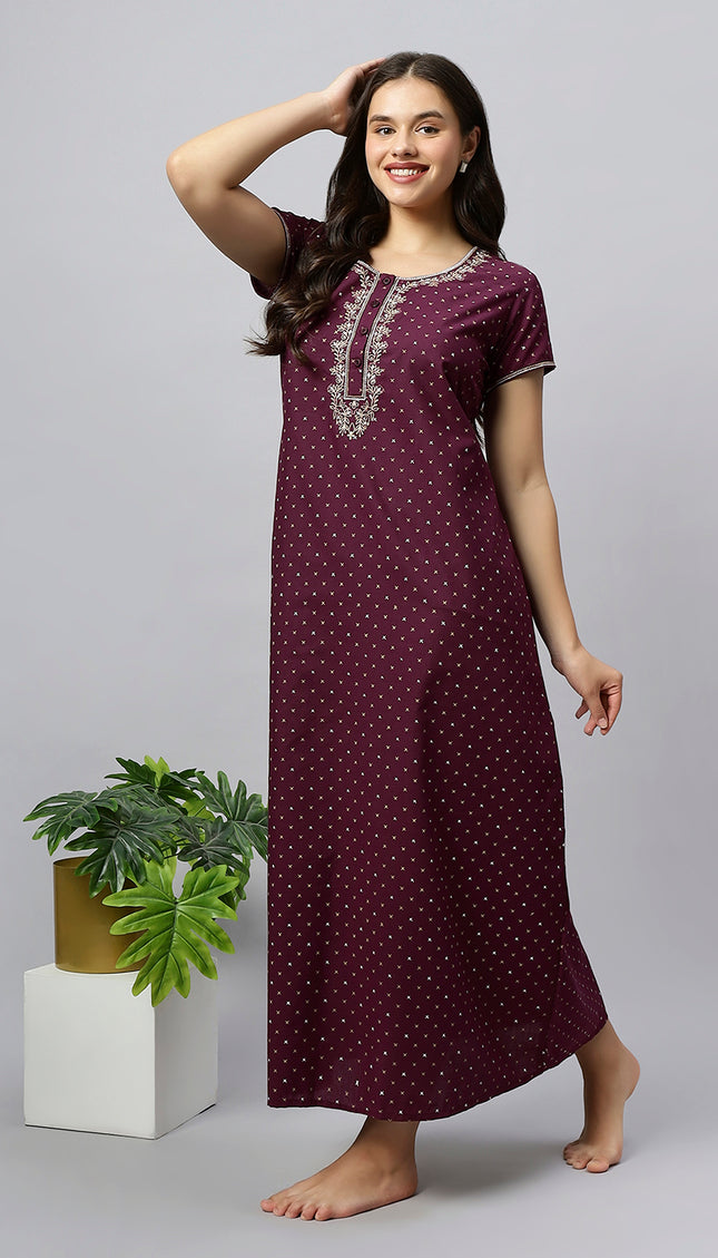 Womens Nightwear Full-Length Nighty