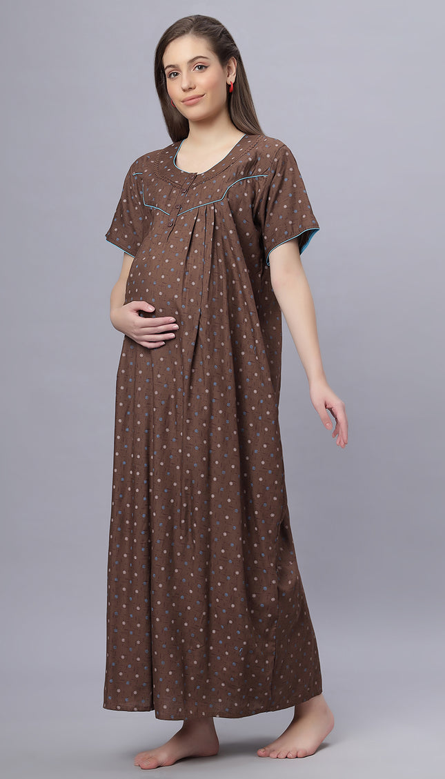 Womens Cotton Maternity & Feeding Nighty