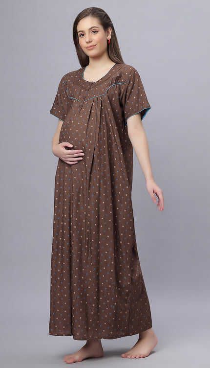 Womens Cotton Maternity & Feeding Nighty