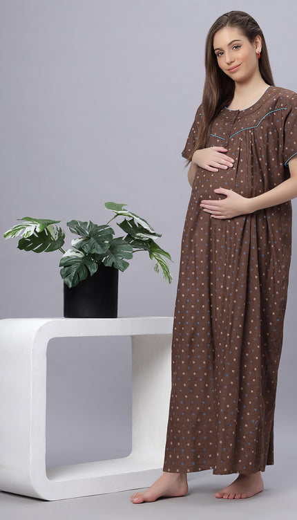 Womens Cotton Maternity & Feeding Nighty