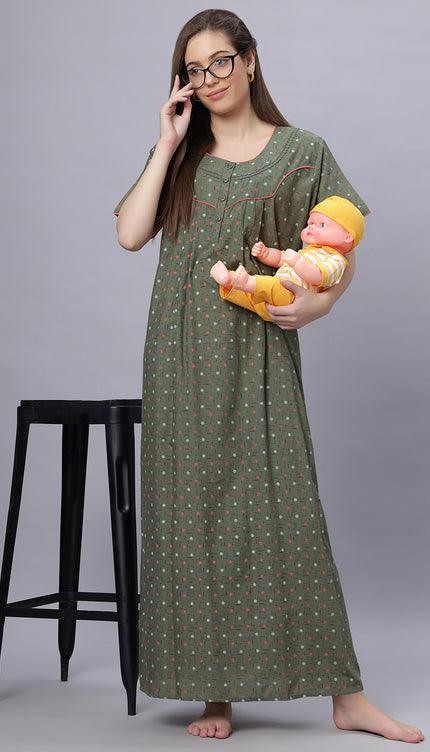 Womens Cotton Maternity & Feeding Nighty