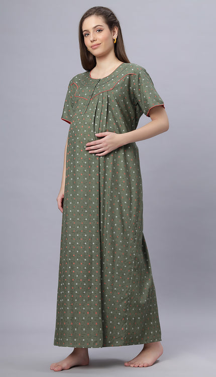 Womens Cotton Maternity & Feeding Nighty