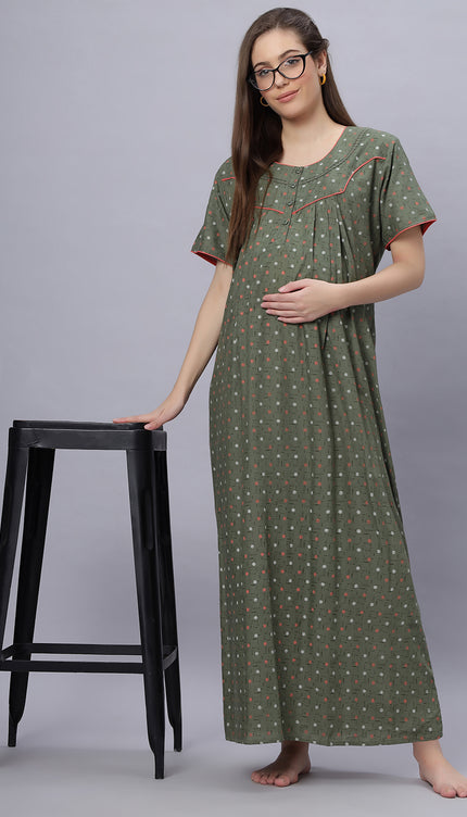 Womens Cotton Maternity & Feeding Nighty