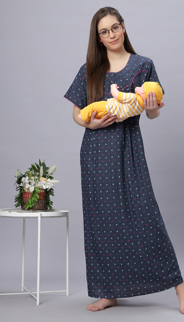 Womens Cotton Maternity & Feeding Nighty
