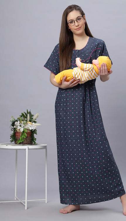 Womens Cotton Maternity & Feeding Nighty