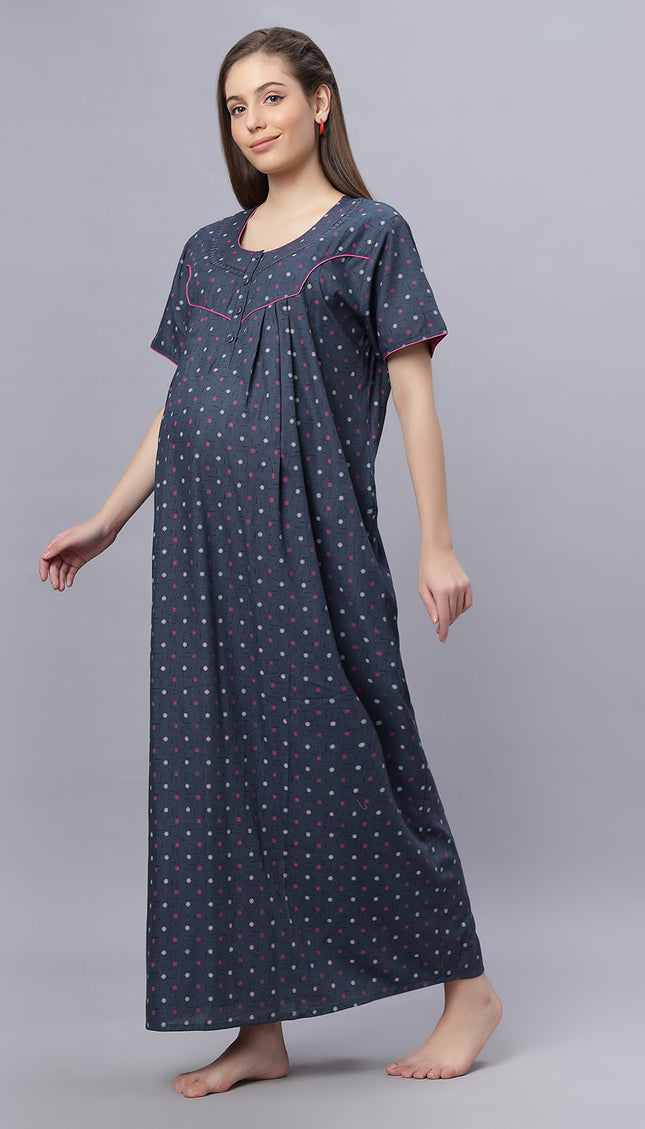 Womens Cotton Maternity & Feeding Nighty