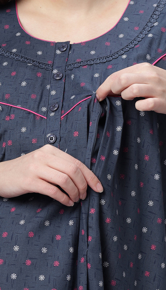Womens Cotton Maternity & Feeding Nighty