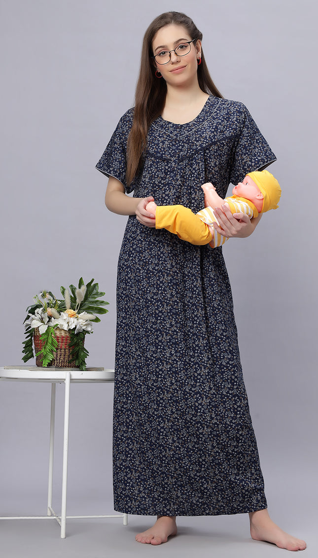 Womens Cotton Maternity & Feeding Nighty