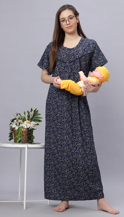Womens Cotton Maternity & Feeding Nighty