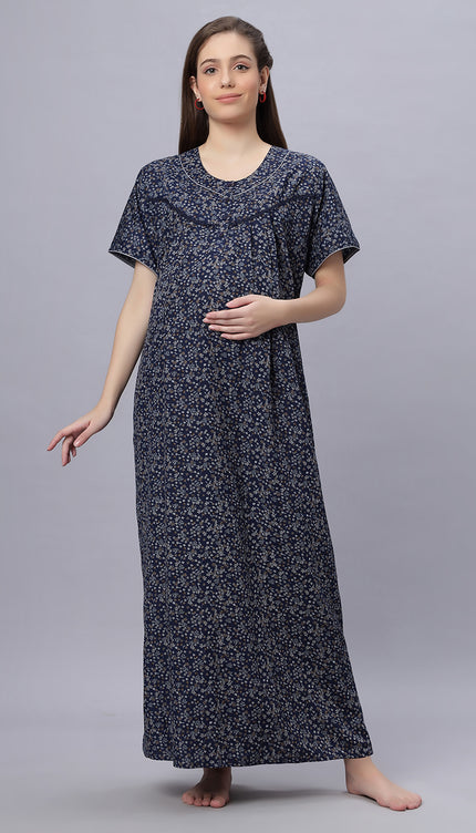 Womens Cotton Maternity & Feeding Nighty