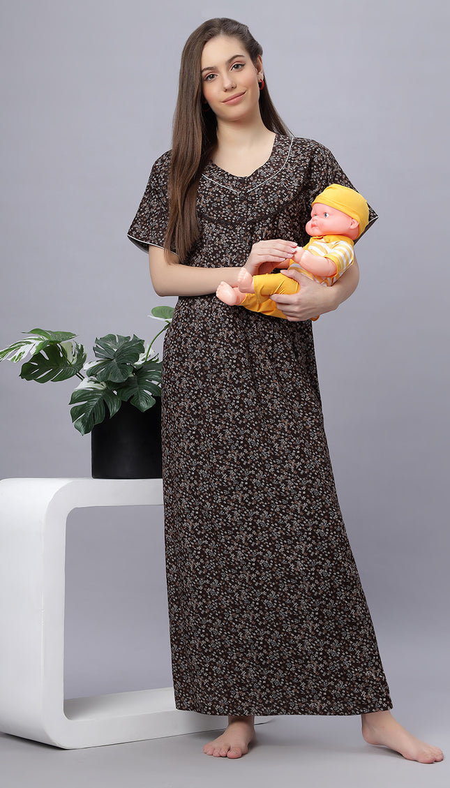 Womens Cotton Maternity & Feeding Nighty