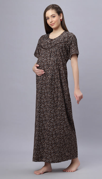 Womens Cotton Maternity & Feeding Nighty