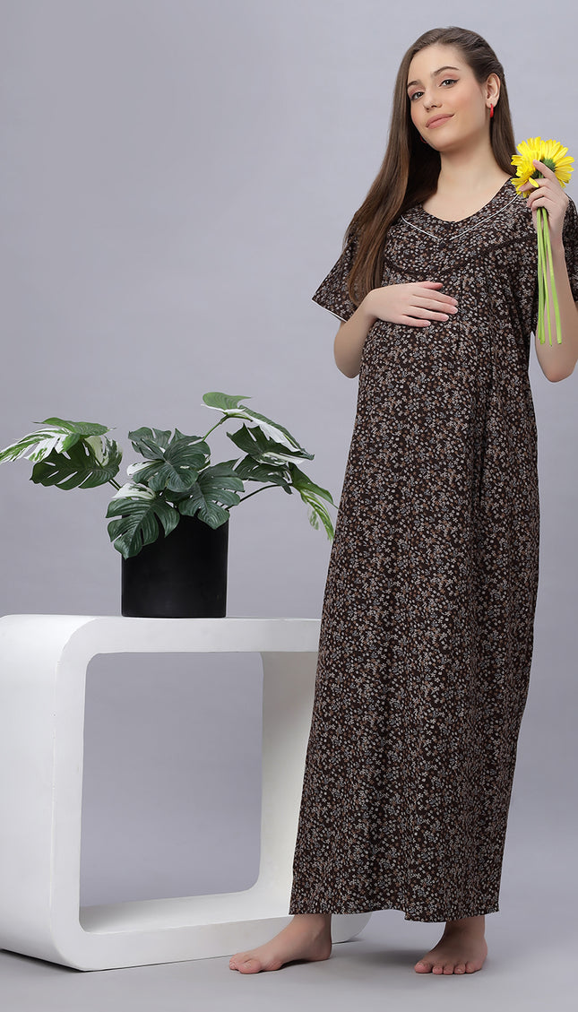 Womens Cotton Maternity & Feeding Nighty