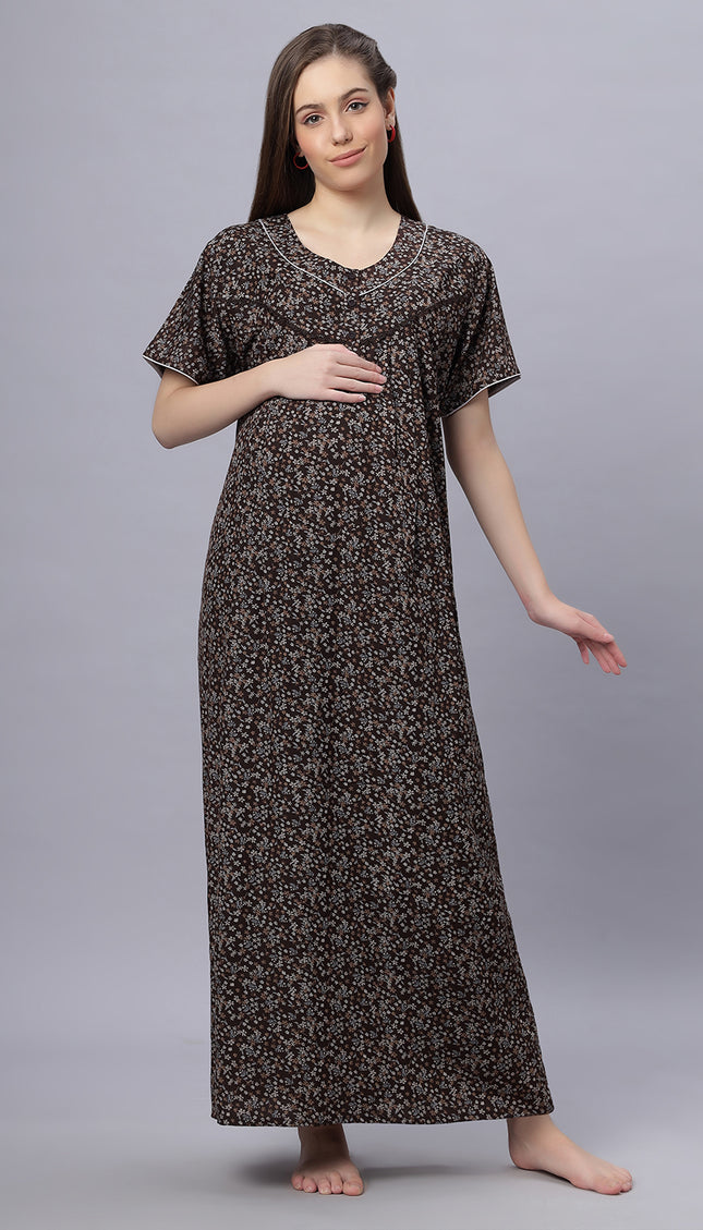 Womens Cotton Maternity & Feeding Nighty