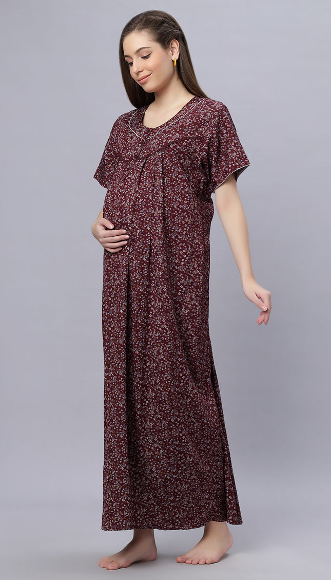 Womens Cotton Maternity & Feeding Nighty