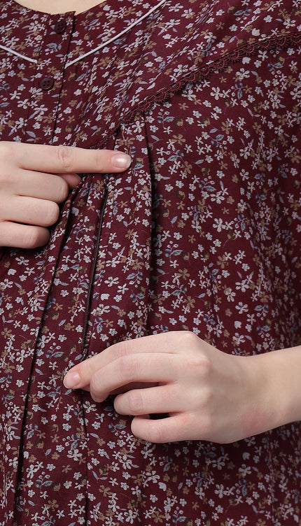 Womens Cotton Maternity & Feeding Nighty