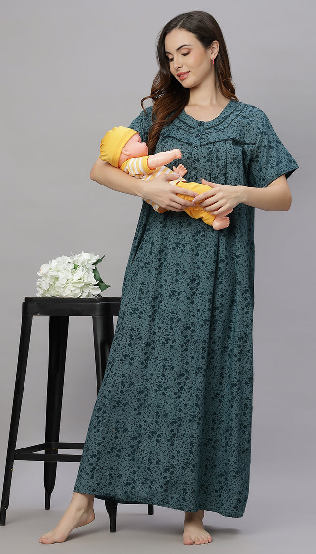 Womens Cotton Maternity & Feeding Nighty