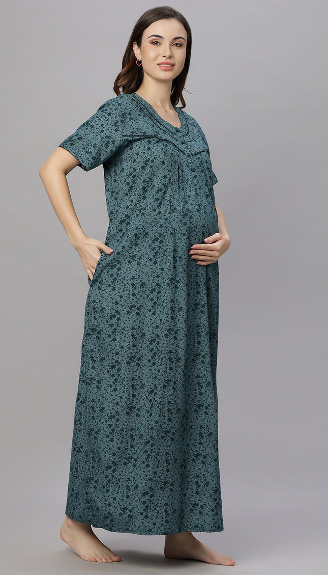 Womens Cotton Maternity & Feeding Nighty