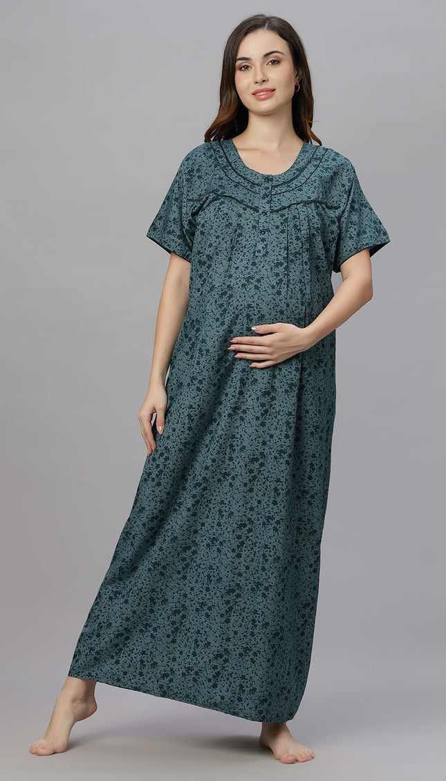 Womens Cotton Maternity & Feeding Nighty