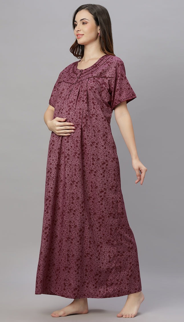 Womens Cotton Maternity & Feeding Nighty