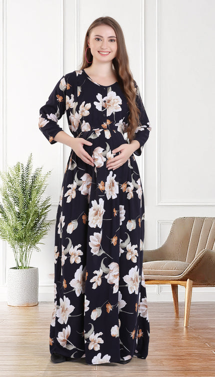 Womens Cotton Maternity & Feeding Nighty