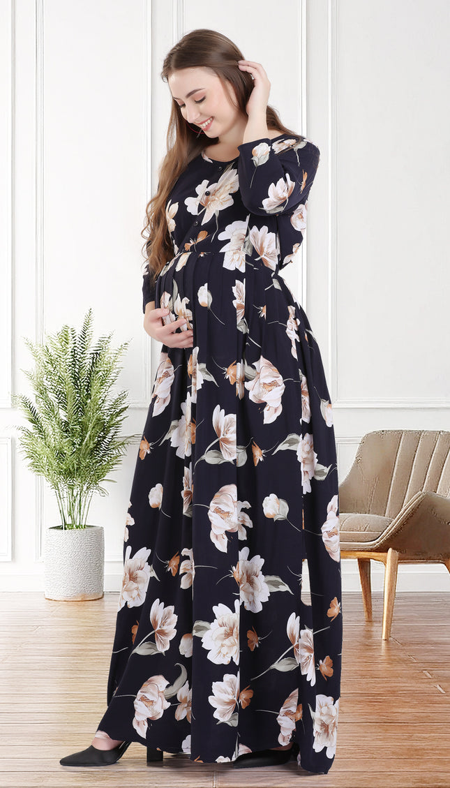 Womens Cotton Maternity & Feeding Nighty