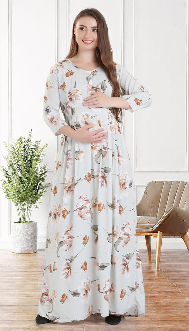 Womens Cotton Maternity & Feeding Nighty