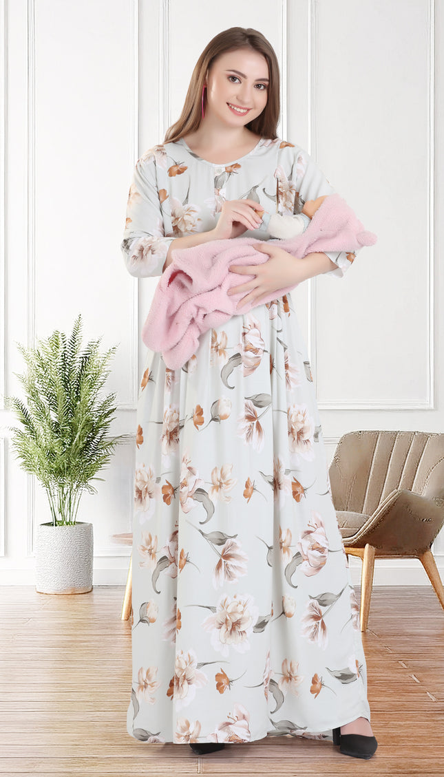 Womens Cotton Maternity & Feeding Nighty
