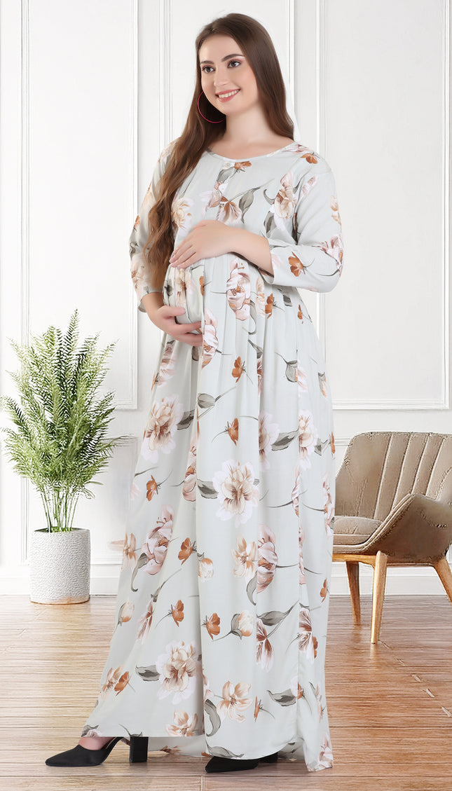 Womens Cotton Maternity & Feeding Nighty
