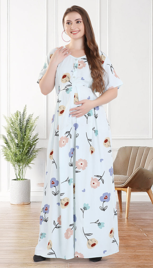Womens Cotton Maternity & Feeding Nighty