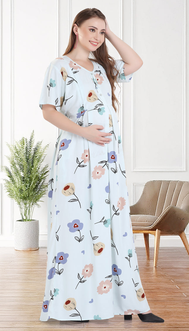 Womens Cotton Maternity & Feeding Nighty