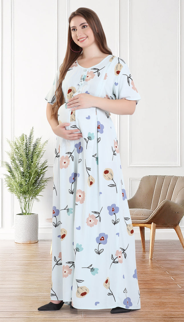 Womens Cotton Maternity & Feeding Nighty