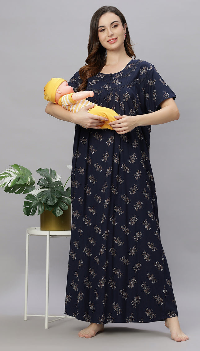 Womens Cotton Maternity & Feeding Nighty
