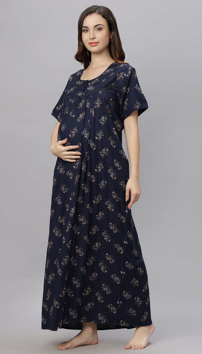 Womens Cotton Maternity & Feeding Nighty