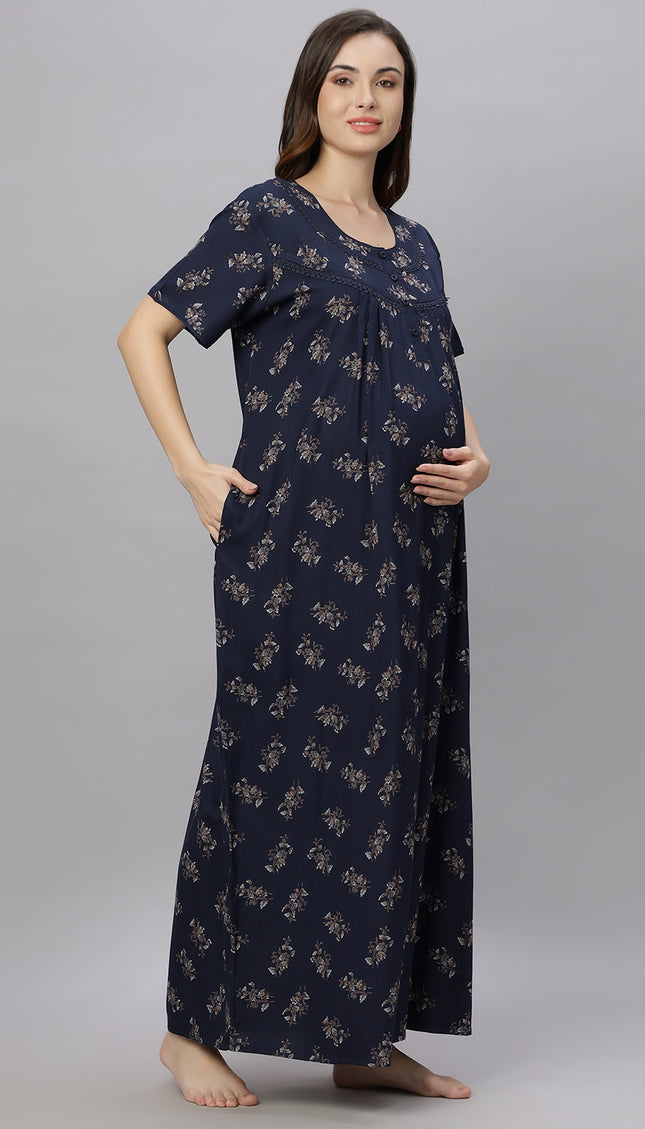 Womens Cotton Maternity & Feeding Nighty