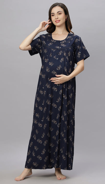 Womens Cotton Maternity & Feeding Nighty