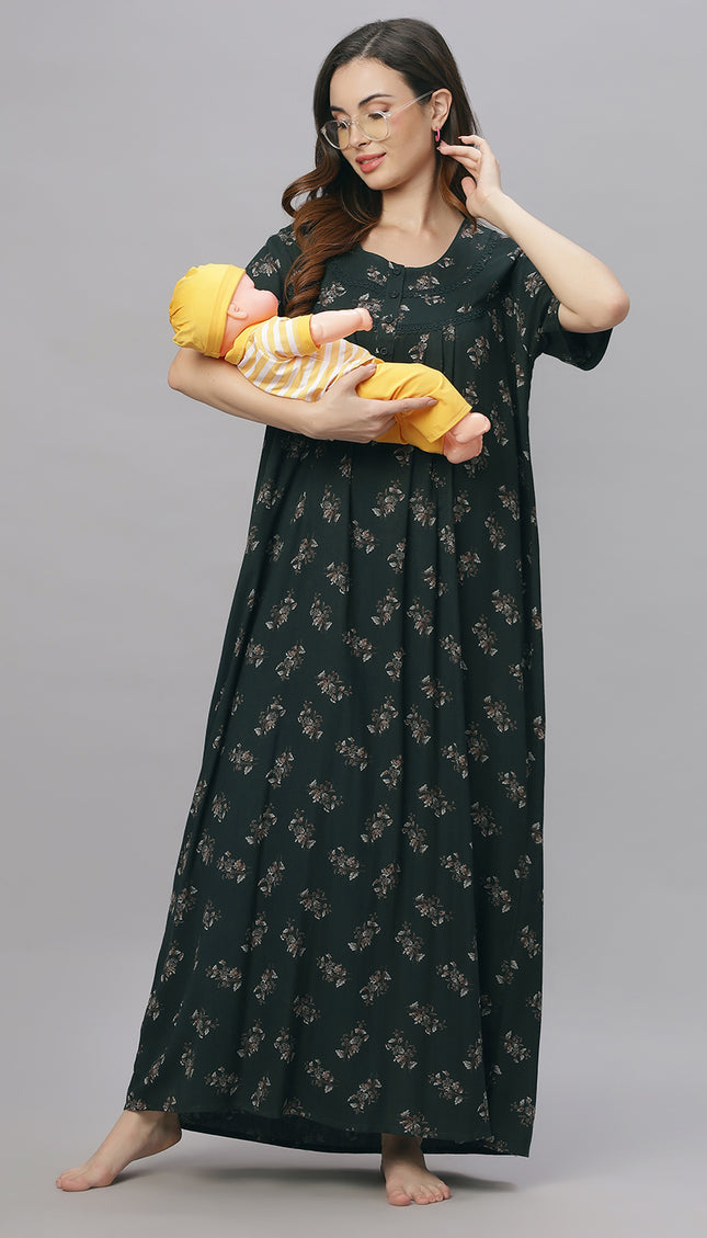 Womens Cotton Maternity & Feeding Nighty