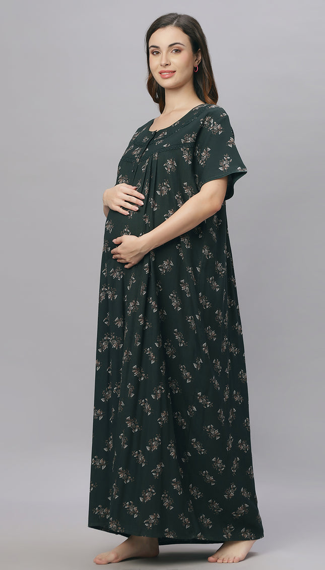 Womens Cotton Maternity & Feeding Nighty