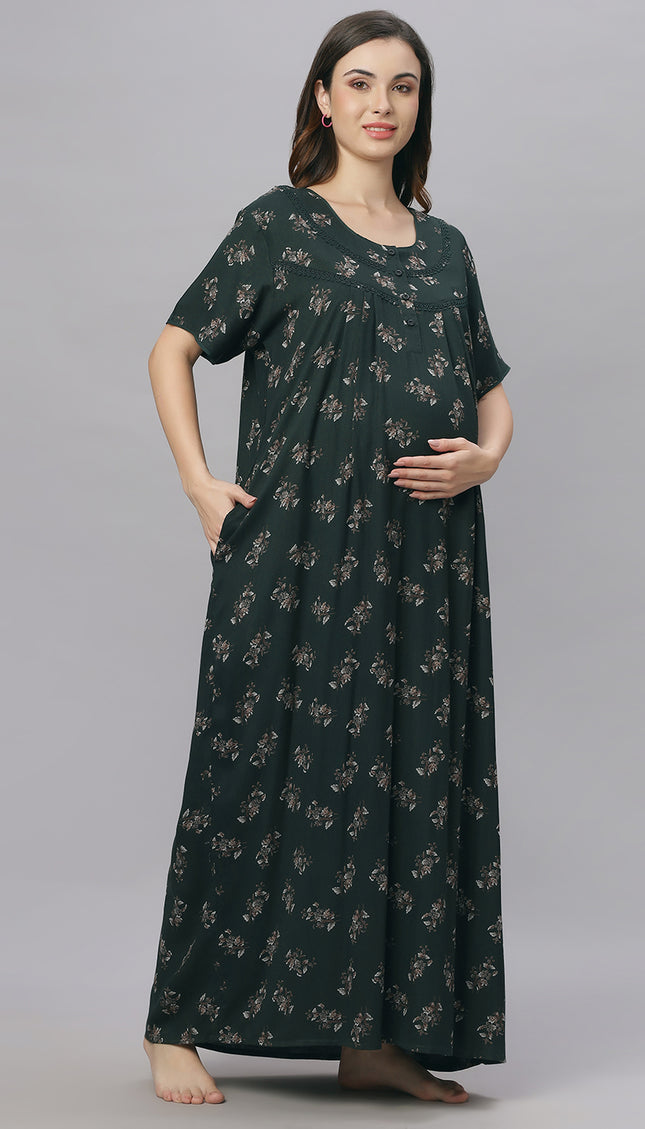 Womens Cotton Maternity & Feeding Nighty