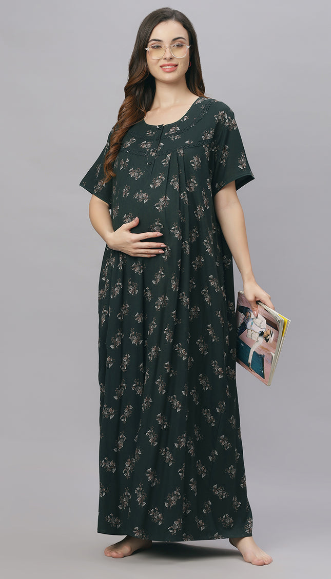Womens Cotton Maternity & Feeding Nighty