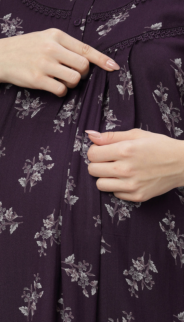 Womens Cotton Maternity & Feeding Nighty