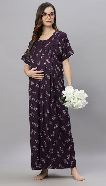 Womens Cotton Maternity & Feeding Nighty