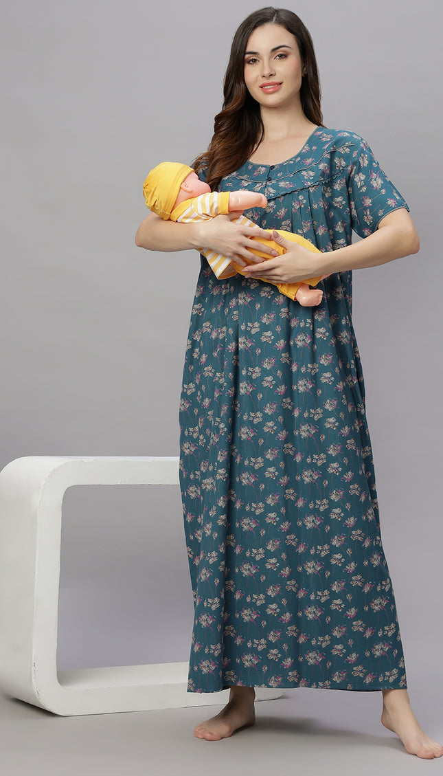 Womens Cotton Maternity & Feeding Nighty