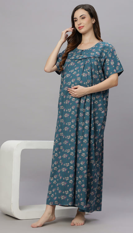 Womens Cotton Maternity & Feeding Nighty