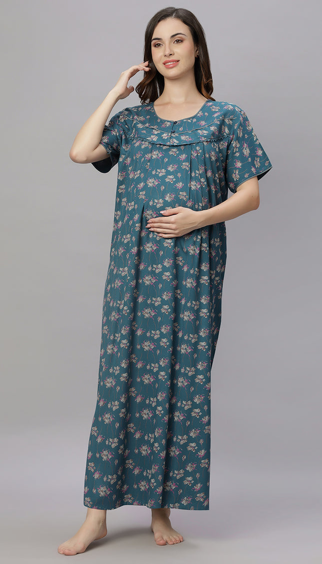 Womens Cotton Maternity & Feeding Nighty