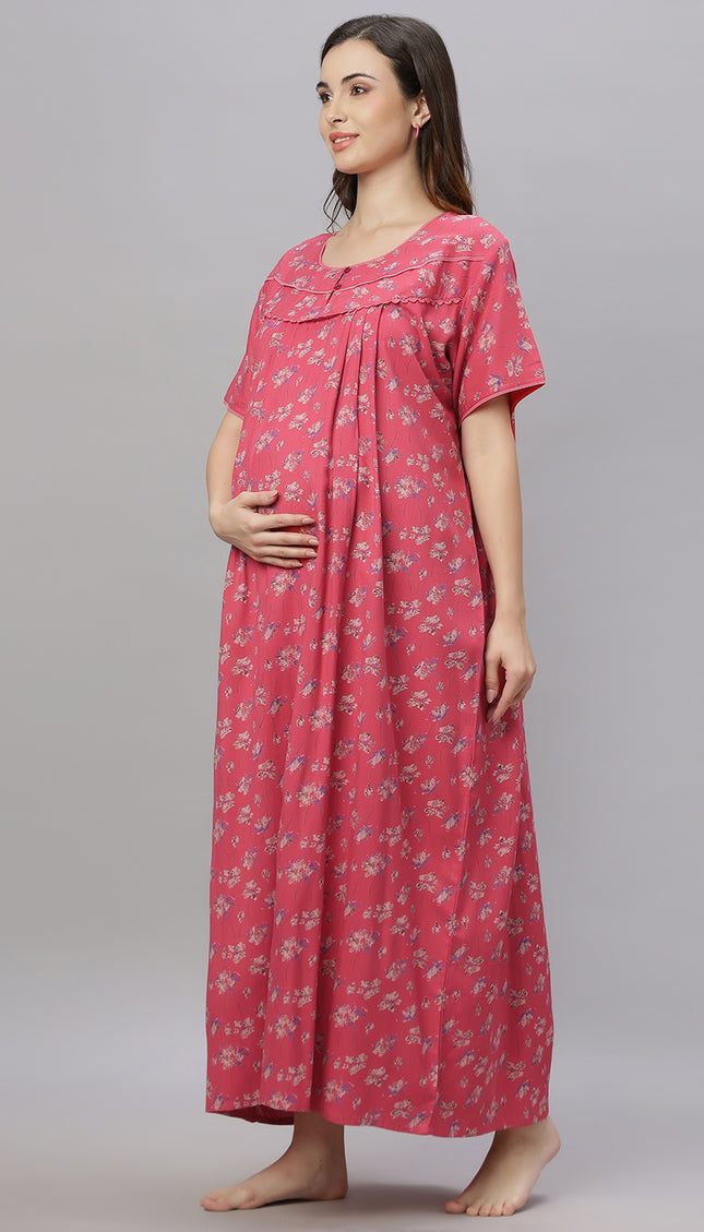Womens Cotton Maternity & Feeding Nighty