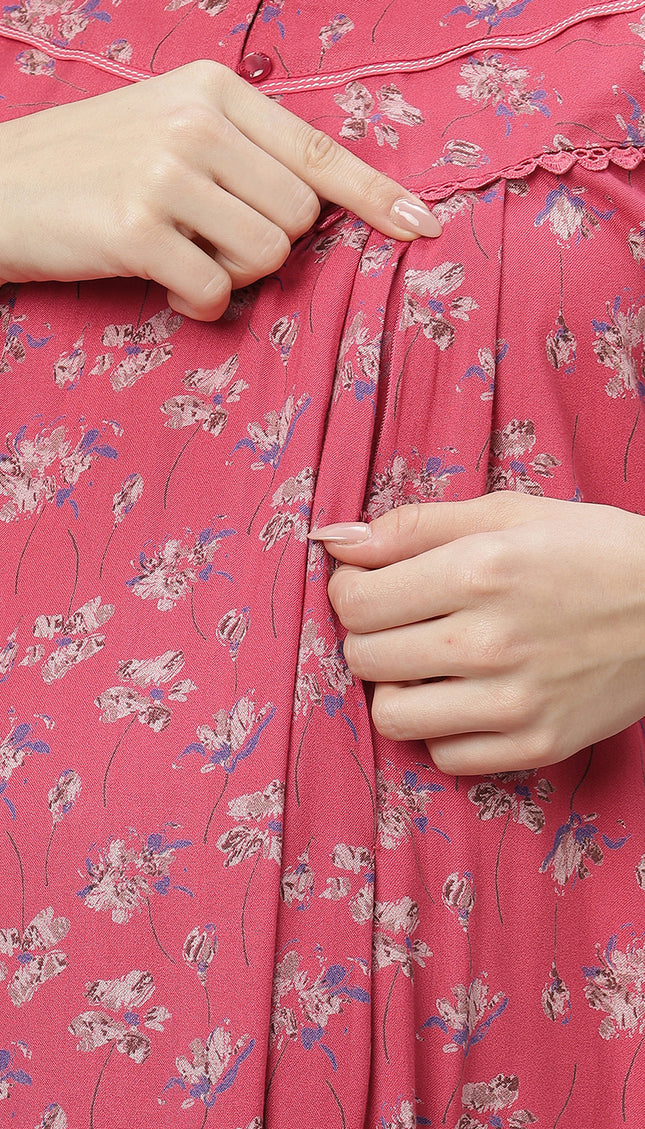Womens Cotton Maternity & Feeding Nighty