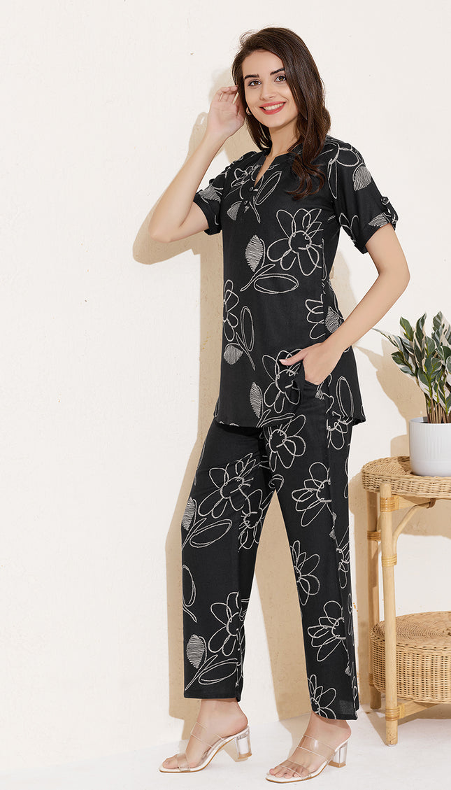 Womens Cotton Printed Co-Ord Set