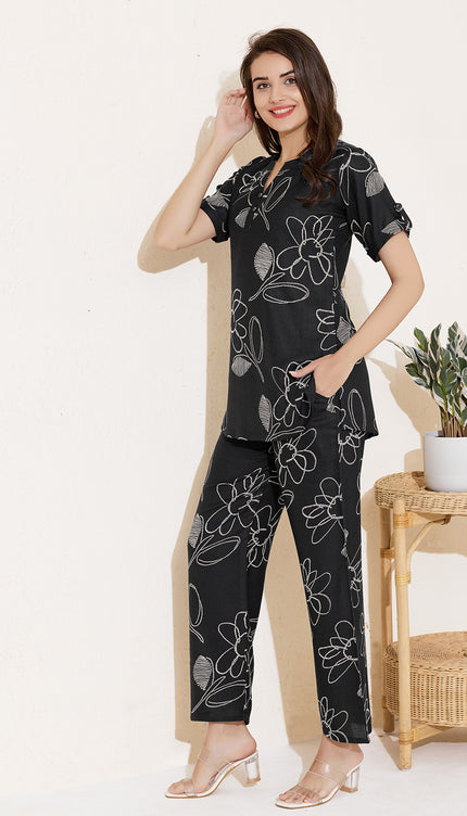 Womens Cotton Printed Co-Ord Set