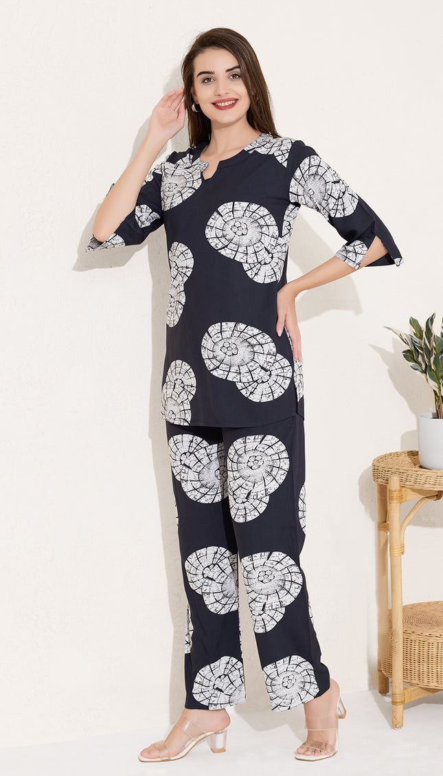 Womens Cotton Printed Co-Ord Set